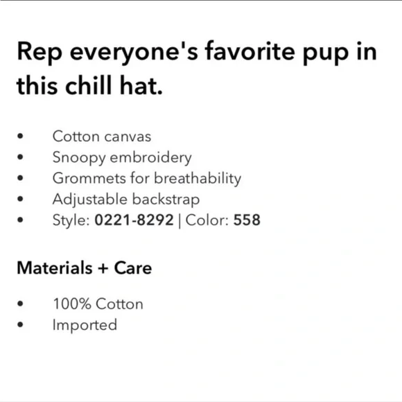 🆕🦅AMERICAN EAGLE SNOOPY BASEBALL HAT - Picture 6 of 6